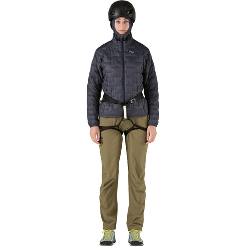 Patagonia Women's Micro Puff Hoody in Smolder Blue model full