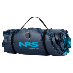 NRS Snooze Lite Sleeping Pad navy 4 inch rolled angle view