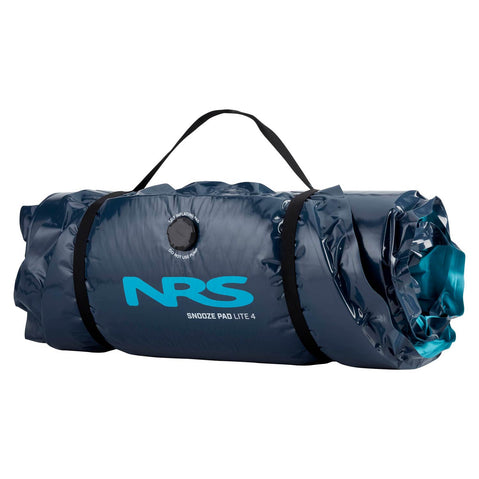 NRS Snooze Lite Sleeping Pad navy 4 inch rolled angle view