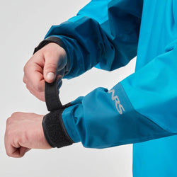 NRS Men's Endurance Paddling Jacket blue wrist closure