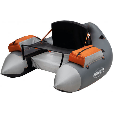 Outcast Fish Cat 4 Deluxe LCS Float Tube in Gray angle view