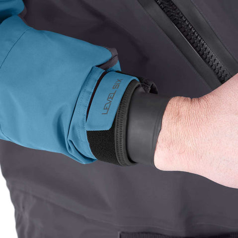 Level Six Cronos Dry Suit Classic Logo Crater Blue wrist gasket
