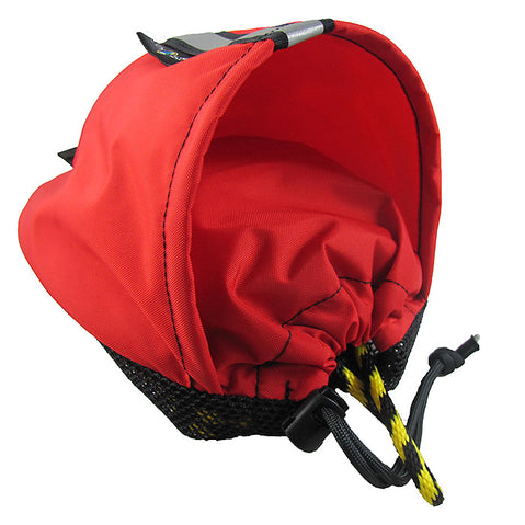 North Water Big 4-Bailer Throw Bag in Red angle open