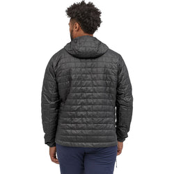 Patagonia Men's Nano Puff Hoody Forge Grey model  back