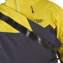 Level Six Fjord Dry Suit in Citron entry zipper