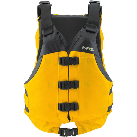 NRS Big Water V Rafting Lifejacket (PFD) in Yellow front