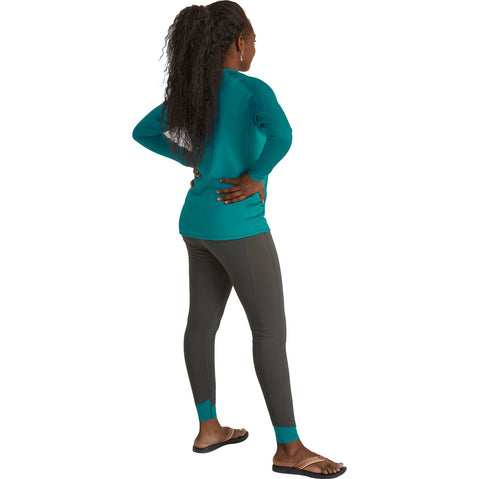 NRS Women's Expedition Weight Pants in Graphite model view back