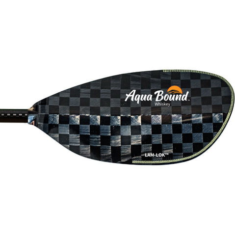 Aqua Bound Whiskey Carbon Straight Shaft Posi-Lok 2-Piece Kayak Paddle right blade