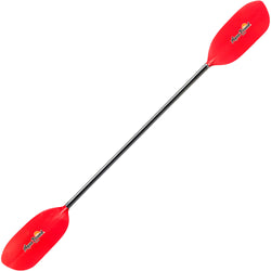 Aqua-Bound Shred Fiberglass Straight Shaft 4-Piece Kayak Paddle in Sunset Red angle