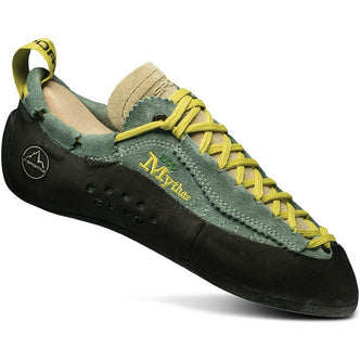 La Sportiva Women's Mythos Eco Rock Climbing Shoes in Green Bay side