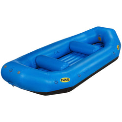 NRS E-142 Self-Bailing Raft in Blue angle