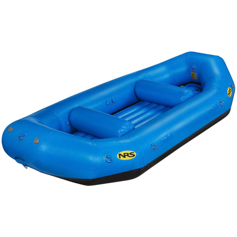 NRS E-142 Self-Bailing Raft in Blue angle