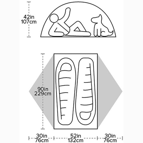 Big Agnes Blacktail 2 Person Camping Tent diagram