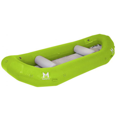 Maravia Diablo 14 Self-Bailing Raft in Lime Green angle