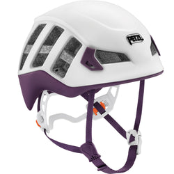 Petzl Women's Meteora Climbing Helmet in White/Violet angle
