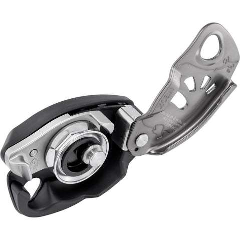 Petzl Neox Belay Device in Light Gray inside