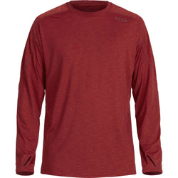 NRS Men's Silkweight Long Sleeve Shirt in Vino front