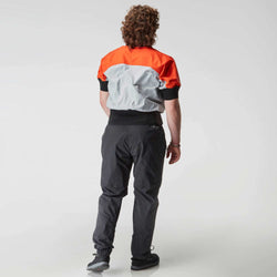 NRS Men's Stratos Shorty Semi-Dry Paddling Jacket quarry model back