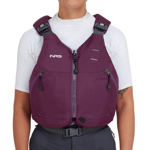 NRS Lucid Lifejacket (PFD) in Plum model front