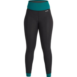 NRS Women's HydroSkin 1.5 Pants in Black/Harbor front