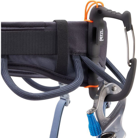 Petzl Corax Climbing Harness in Dark Gray quickdraw