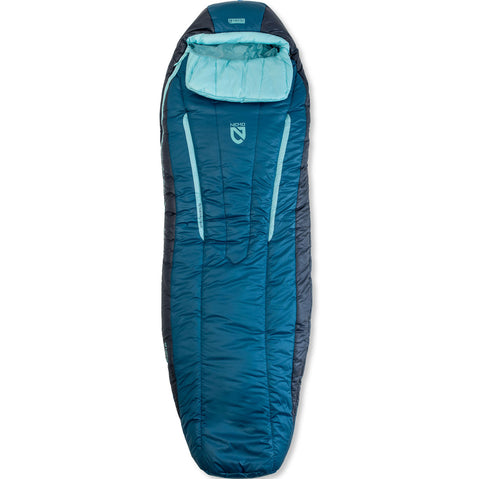 Nemo Women's Forte Endless Promise 20 Synthetic Sleeping Bag in Abyss/Hazy Aqua front