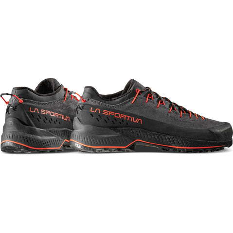 La Sportiva Men's TX4 Evo Approach Shoes in Carbon/Cherry Tomato back