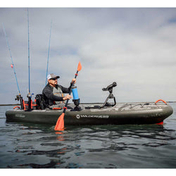 Wilderness Systems iATAK 110 Inflatable Fishing Kayak angler paddling out