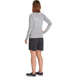 NRS Women's Rashguard Long Sleeve Shirt in Titanium model back