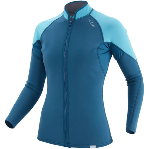 NRS Women's HydroSkin 0.5 Jacket in Poseidon left