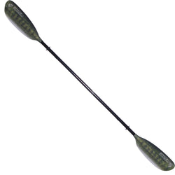 Werner Camano Hooked Adjustable Fiberglass Kayak Fishing Paddle in Bass Green angle