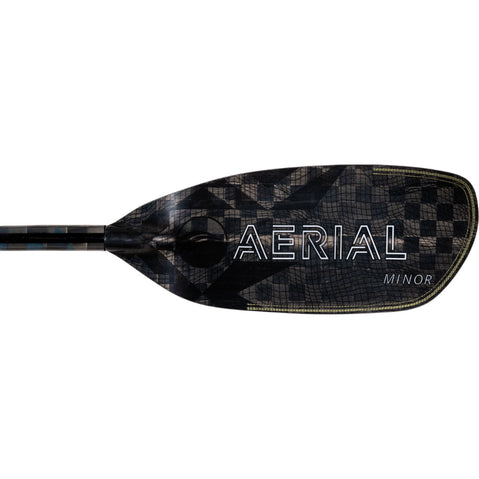 Aqua-Bound Aerial Minor Carbon Versa-Lok Straight Shaft 2-Piece Kayak Paddle right blade frontside