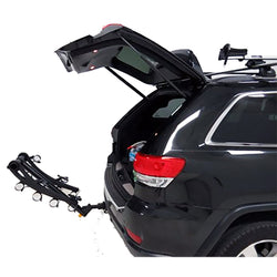 Saris Bones 4 Bike Hitch Rack installation on a car side