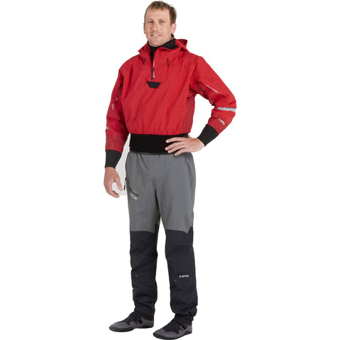 NRS Men's Orion Paddling Jacket in Red model front