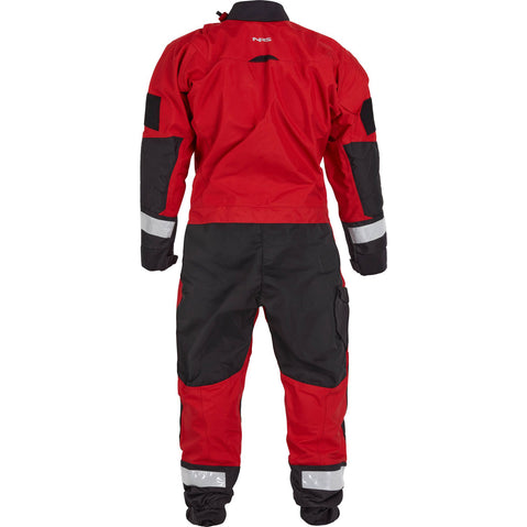 NRS Extreme SAR Dry Suit in red back view