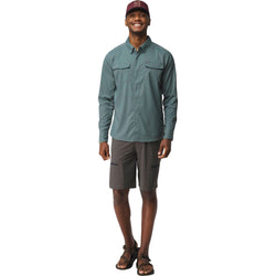 NRS Men's Guide Long-Sleeve Shirt slate model front