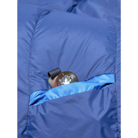 Marmot Lost Cost 15 Degree Down Sleeping Bag in Trail Blue/Twilight pocket