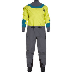 NRS Women's Nomad GORE-TEX Pro Semi-Dry Suit in Chartreuse front