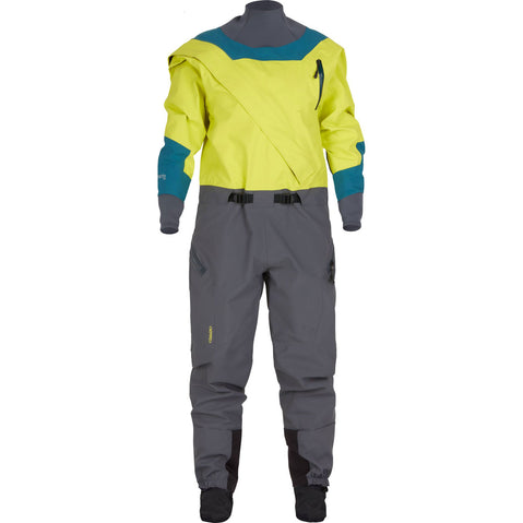 NRS Women's Nomad GORE-TEX Pro Semi-Dry Suit in Chartreuse front