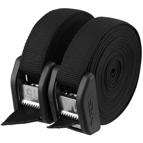 NRS Buckle Bumper Tie Down Strap 2 Pack in Stealth Black 15ft