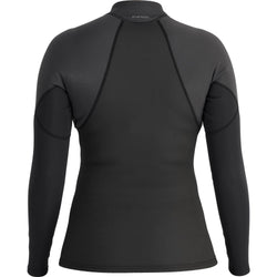 NRS Women's HydroSkin 1.0 Long Sleeve Shirt in Black/Graphite back