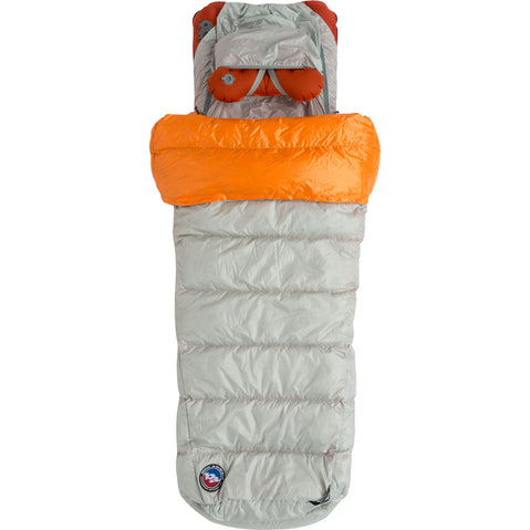 Big Agnes Lost Ranger 3N1 0 Degree Down Sleeping Bag in Mercury/Tangelo outer bag open