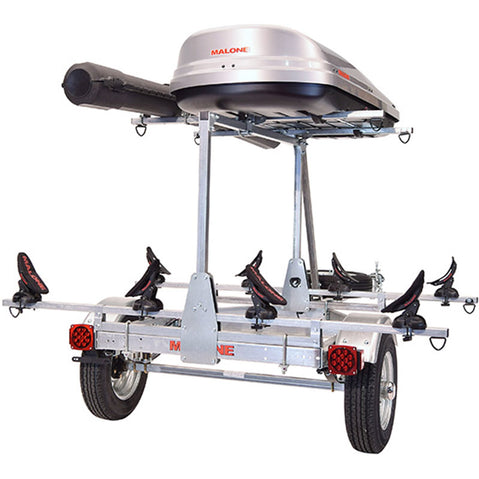Malone MicroSport LowBed 2-Boat Saddle Up Pro Kayak Trailer Package w/ 2nd Tier back