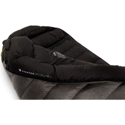 Mountain Hardwear Phantom 0 Degree Down Sleeping Bag in Glacial draft collar