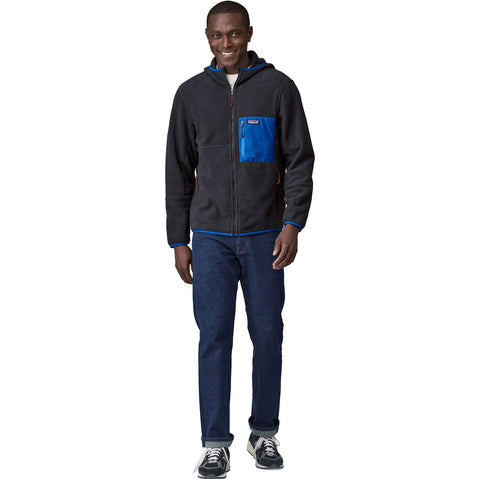 Patagonia Men's Microdini Hoody Pitch Blue/Endless Blue model full length