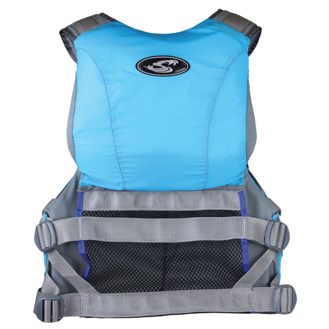 Stohlquist Women's Melody Lifejacket (PFD) sail blue back view