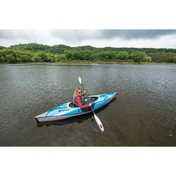 Advanced Elements AdvancedFrame Sport SE Inflatable Kayak in Blue/White in use