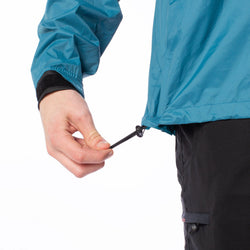 Level Six Men's Niagara Paddling Jacket in Crater Blue drawstring waist closure
