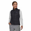 Patagonia Women's Down Sweater Vest in Black model front view