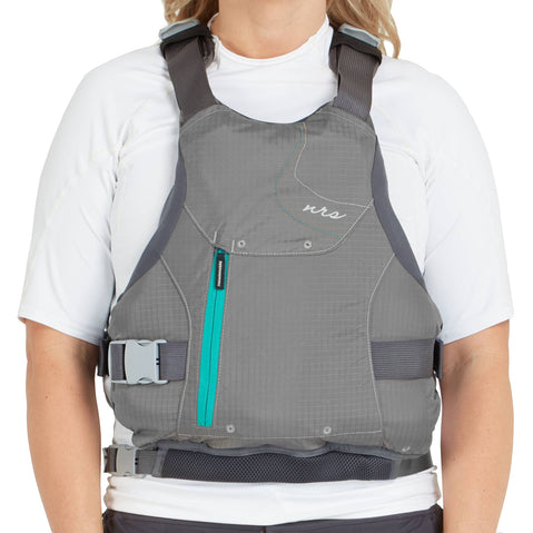 NRS Women's Siren Kayak Lifejacket (PFD) in Silver model front